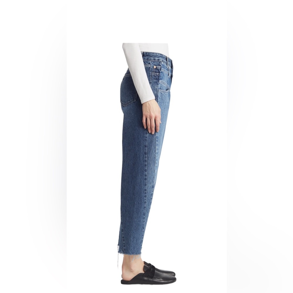Closed Curved-X Double Button Raw Hem Tapered Jeans, organic cotton- size 26 - Picture 3 of 10